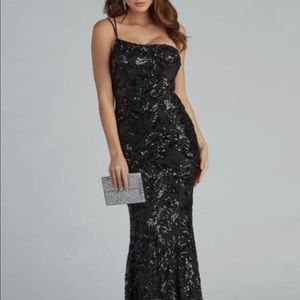 Black Sequin Dress size Large